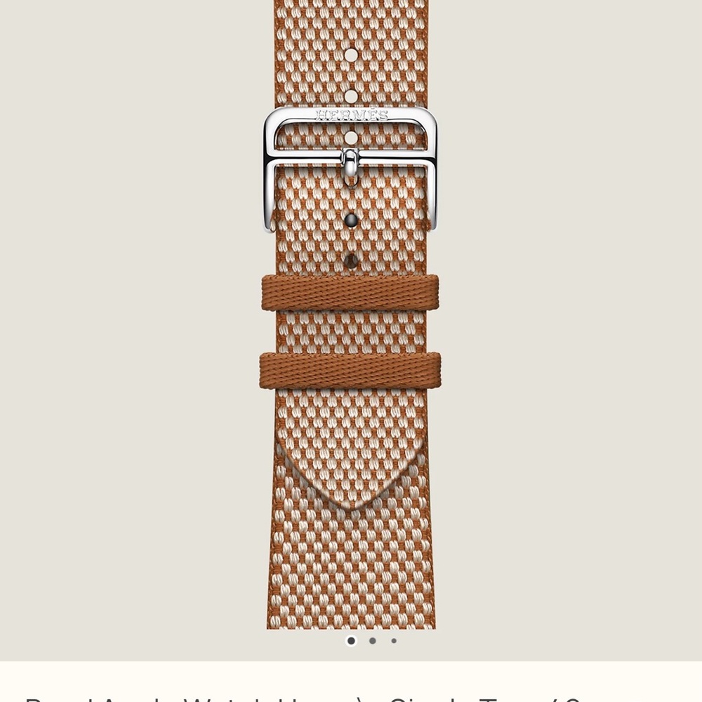 NWT Hermes Toile H Single Tour Apple Watch Band